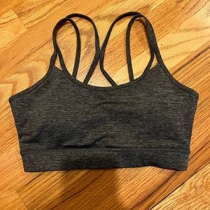 Dark gray sports bra tank